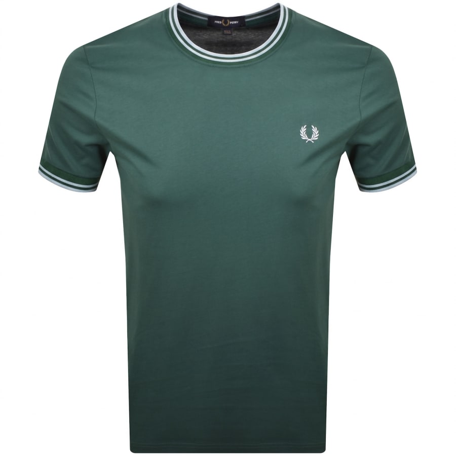 Fred Perry Twin Tipped T Shirt Green | Mainline Menswear ca